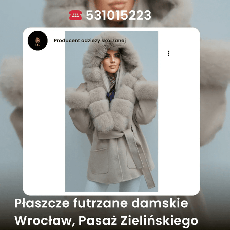 Płaszcz,Płaszcze futrzane damskie/Wrocław od LEU str.21